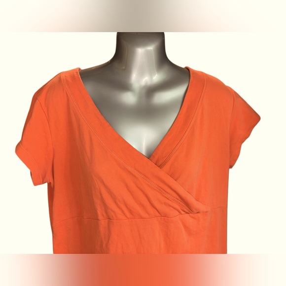 🌟 2for$30 Columbia Women Size XL Orange Cotton Short Sleeve Omni Free Shirt top - Picture 4 of 12